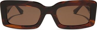 DIFF Eyewear Indy 51mm Polarized Rectangular Sunglasses in Brown at Nordstrom