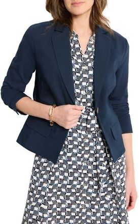 Nic+Zoe Seasonless Cotton Blend Blazer in Dark Indigo at Nordstrom Rack, Size 0