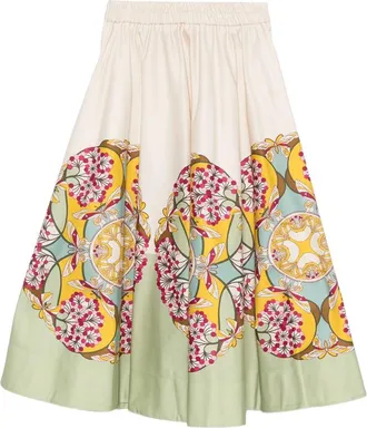 La DoubleJ Floral-print Midi Skirt