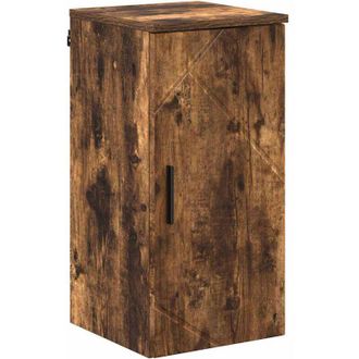 vidaXL Gabinete De Ba&ntilde;o Con Puerta Roble Ahumado 30 X 31,5 X 61 Cm Vidaxl