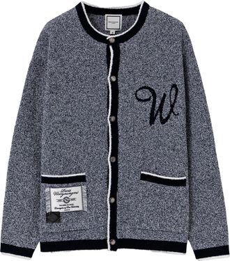 Wooyoungmi Textured Knit Cardigan With Contrast Trim