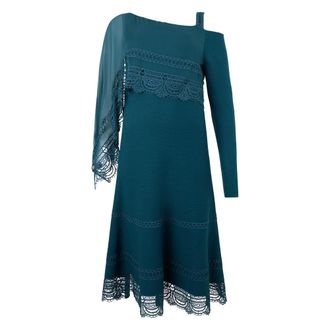 Alberta Ferretti Dames, Jurken, Blauw, Maat: S Wol