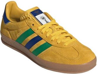 adidas x FIFA Gender Inclusive Gazelle Indoor Sneaker in Yellow/Royal/Green at Nordstrom, Size 13.5 Womens
