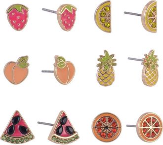 Hallmark 6 Pack Fruit Stud Earring Set in Multicolored at Nordstrom