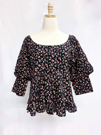 byTiMo Womens Spring Top In Evening Roses