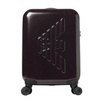 Emporio Armani Spinnerkoffer met logo-reli&euml;f - Heren - Koffers - Rood - Maat: ONE Size Acryl