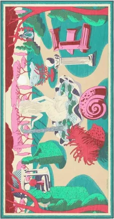 Inou&iuml; Editions Womens Jardin Scarf In Fuchsia
