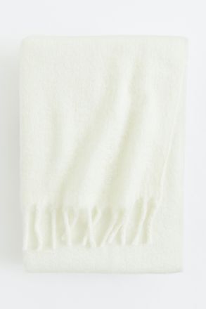 H&M Decke aus Wollmischung - White