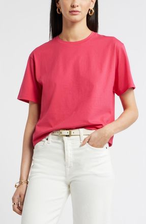 Nordstrom Relaxed Fit Pima Cotton Crewneck T-Shirt in Red Jazzy at Nordstrom, Size Xx-Large