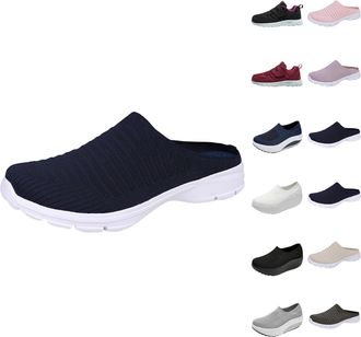 Generic Walking Trainers Womens Womens Trainers Wide Fit Wedge Breathable Mesh Orthopedic Sneakers Cosy Arch Support Sports Shoes Lightweight Slip on Low Top 