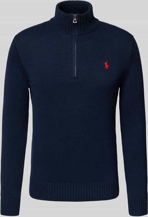 Polo Ralph Lauren Strickpullover mit gerippten Abschlüssen in Marine, Größe XXL