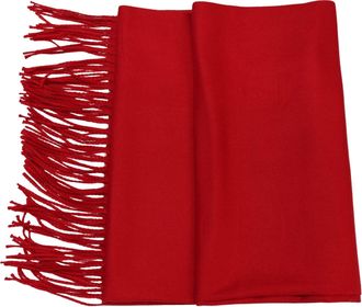 Generic Plain Feel Cashmere Scarf for Women, Lightweight Cashmere Wrap Scarf, Soft Light Weight Scarf for all Season (Red)