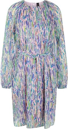 Marc Cain Jurk met confettiprint en strikceintuur - Dames - Jurken - Veelkleurig - Maat: 2XL