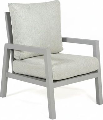 ED&Egrave;N JARD&Iacute; Sill&oacute;n de exterior reclinable de Aluminio, Color Gris, 65,5x83x89 cm