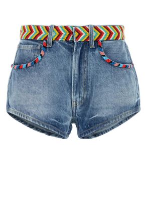 Alanui Denim Herinneringen Op De Savannah Shorts