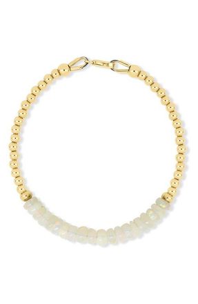Bony Levy 14K Gold Opal Bead Bracelet in 14K Yellow Gold/Opal at Nordstrom, Size 6.5