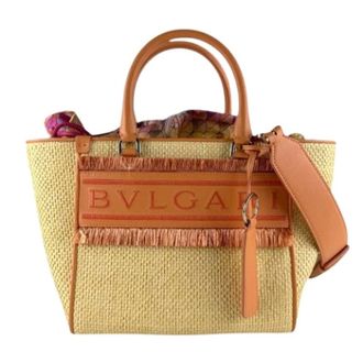 Bulgari Pre-owned Tote Bags, female, Beige, Size: ONE SIZE Pre-owned Vintage Tote Bag