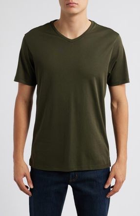 Robert Barakett Georgia Regular Fit V-Neck T-Shirt in Olive at Nordstrom, Size Xxx-Large