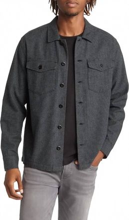 Rails Kerouac Shirt Jacket In Charcoal Black Houndstooth