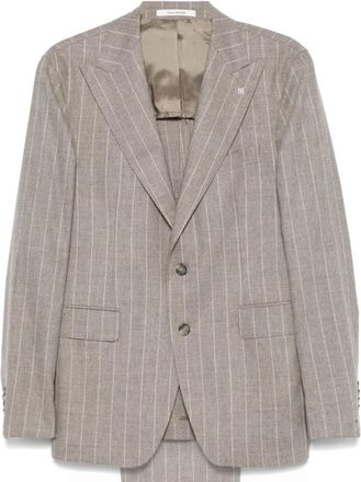 Tagliatore Pinstripe Woolen Blazer - Heren - Blazers - Grijs - XL - Wol - Jassen