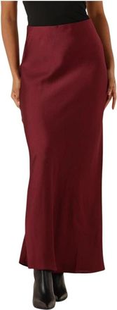 Bruuns Bazaar Acacia Joanelle Rok - Dames - Maxi Rokken - Rood - M - Polyester - Rokken