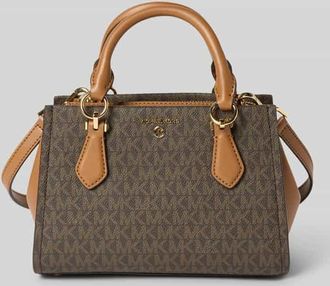 Michael Kors Shoulder Bag mit Allover-Logo-Print Modell Marilyn in Mittelbraun, Größe 1