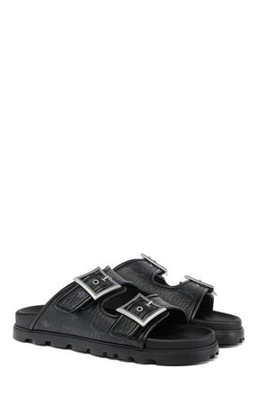 MCM Sandals in Visetos in Black at Nordstrom, Size 45