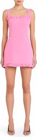 Amanda Uprichard Layana Skort Romper In Pink