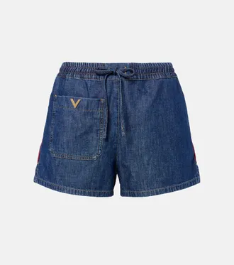 Valentino VGold denim shorts