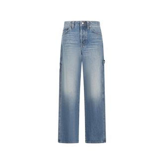 Khaite Wide Jeans, female, Blue, Size: W31 Sowen Wide Jeans