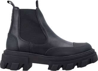 Ganni Cleated Low Chelsea Boot - female - Ganni - Chelsea Boots - Black - 4 UK - Shoes