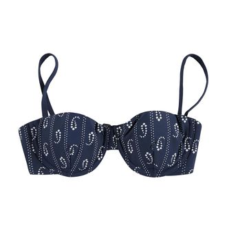 Tory Burch Tory Burch, Bikinis, female, Blue, Size: S Printed Bikini Top