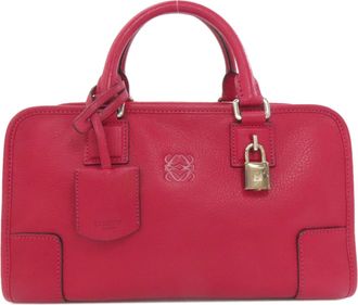 Loewe Red Color Leather Tote Bag (Pre-Owned)