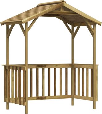 vidaXL Cobertizo De Barbacoa Madera Pino Impregnada 163,5x93x210 Cm Vidaxl