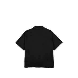 Rhude Logo-Print Cotton Shirt - Black