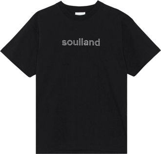 Soulland Rhinestone T-shirt - unisex - T-shirts - Zwart - S/M - Katoen - Tops