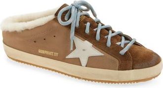 Golden Goose Super-Star Faux Shearling Lined Mule Sneaker in Beige/Cream at Nordstrom, Size 11Us