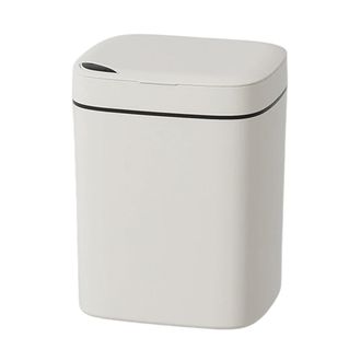 OEM Papelera Autom&aacute;tica Para Ba&ntilde;o Bczhqq, Con Sensor De Movimiento Sin Contacto, Blanca, 11 Litros, Con Tapa, Papelera Peque&ntilde;a Y Delgada Autoadsorbente Pa
