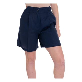 Pennyblack Short Shorts, female, Blue, 2XS, Linen Bermuda Shorts with Hidden Pockets