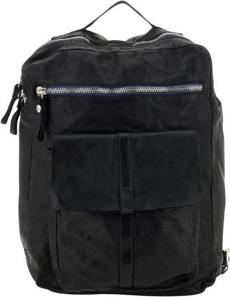 Campomaggi Melograno Rugzak - Heren - Rugzakken - Zwart - ONE Size - Leer - Tassen