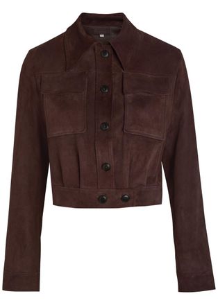 Stouls Leoncino Suede Cropped Jacket - Black - S (UK8-10 / S)