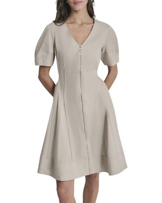 DKNY Lantern Silky Stretch Poplin Dress