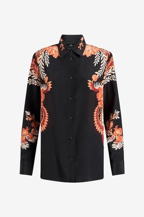 Etro Seidencr&ecirc;pe-Hemd mit Bl&uuml;tenprint