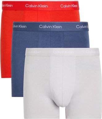 Calvin Klein Icon Stretch-cotton Boxer Briefs - set of Three - Blue - XL