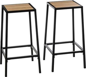 5five Simply Smart Set di 2 sgabelli da bar aliaj effetto rovere naturale - 5five