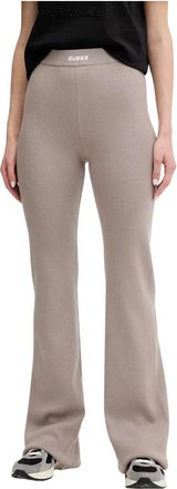 Guess Broeken, Dames, Beige, M, Wol, Flaminia Wijde Broek