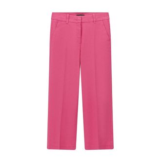 Cambio 7/8 Wijde Broek - Dames - Wijde Broeken - Roze - 2XL - Katoen - Broeken