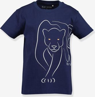 Blue Seven T-Shirt Jungen BLUE SEVEN Bio-Baumwolle Naturprint dunkel blau