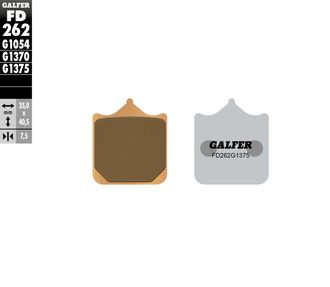 OEM Pastillas De Freno Galfer Kh322/4 De Metal Sinterizado (dorado) Sport
