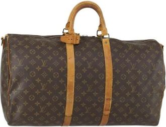 Louis Vuitton Pre-owned Weekend Bags, female, Brown, Size: ONE SIZE Pre-owned Canvas Weekend Bag